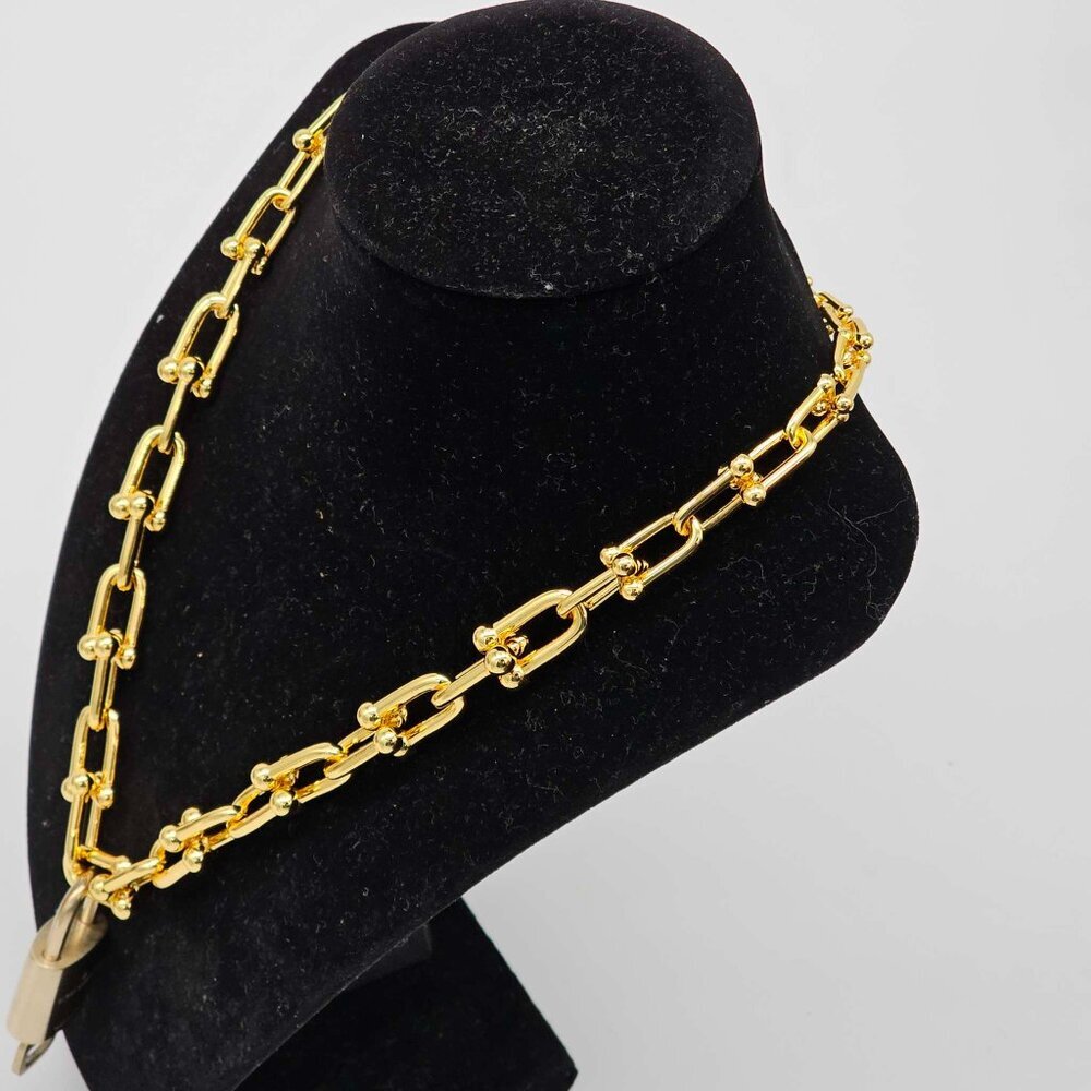 Auth Louis Vuitton Lock & Key w/Unbranded 925 Pure Silver Gold Plated Necklace - Picture 16 of 16